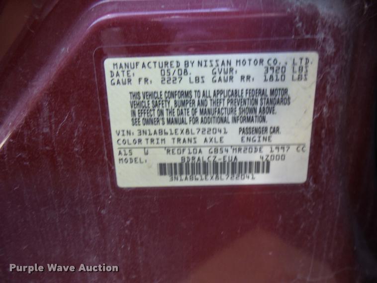 image for item AG9281 2008 Nissan Sentra