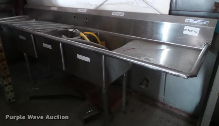 image for item BW9580 Three basin stainless steel sink