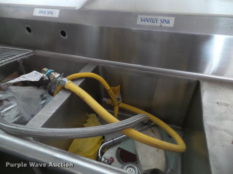 image for item BW9580 Three basin stainless steel sink