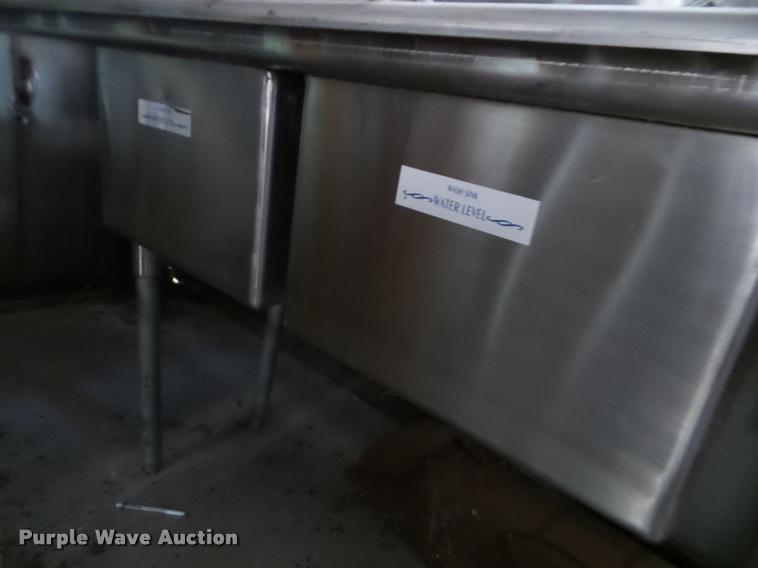 image for item BW9580 Three basin stainless steel sink