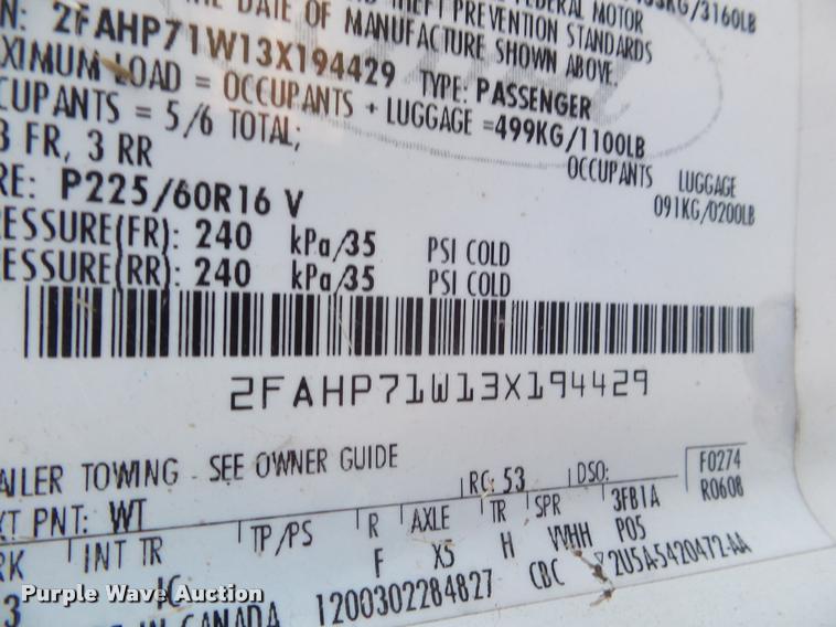 image for item DA5115 2003 Ford Crown Victoria Police Interceptor