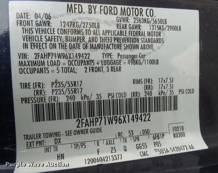 image for item K1008 2006 Ford Crown Victoria Police Interceptor