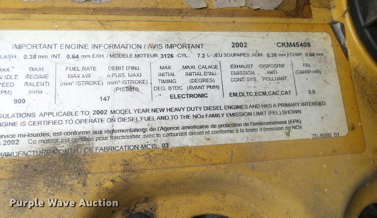 image for item K1010 2002 GMC C8500 refuse truck