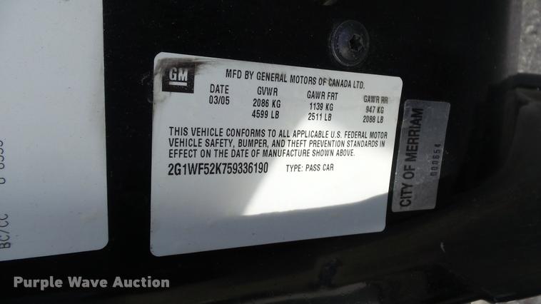 image for item K8040 2005 Chevrolet Impala