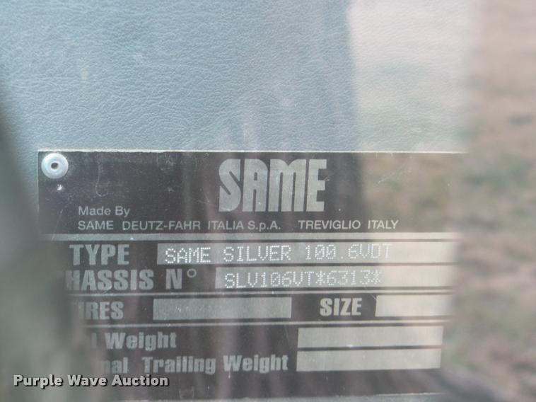 image for item DB5395 Same Silver 100GUDT MFWD tractor