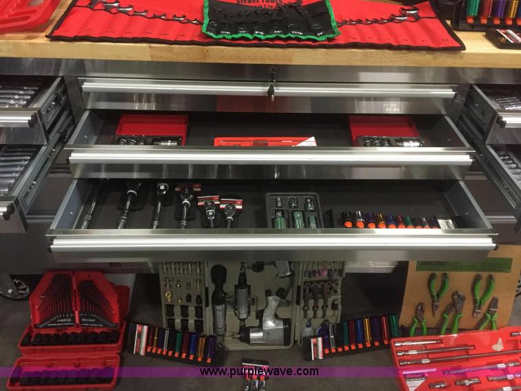 image for item F1780 15 drawer stainless steel work station with tools