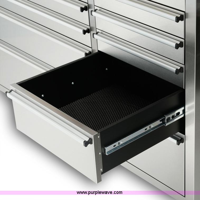 image for item F1780 15 drawer stainless steel work station with tools