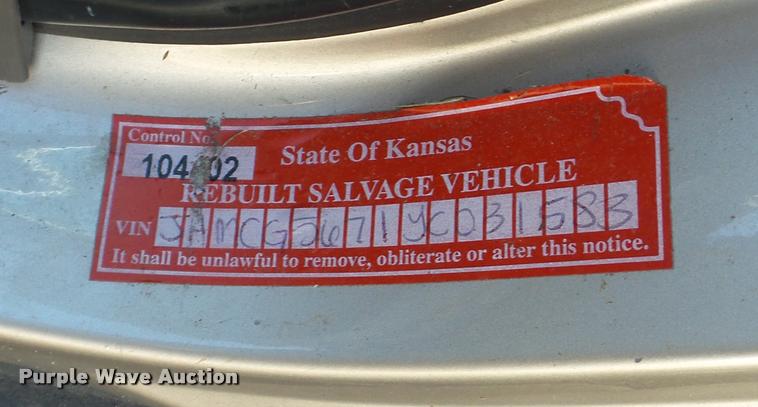 image for item DA2136 2000 Honda Accord