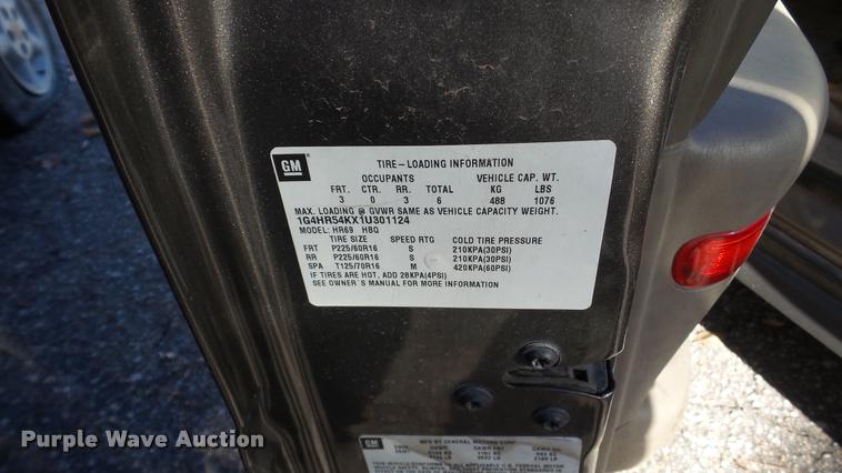 image for item DA2138 2001 Buick LeSabre