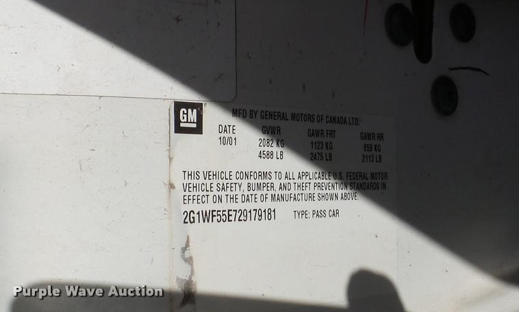 image for item DA2167 2002 Chevrolet Impala