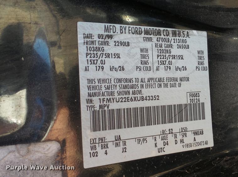 image for item DA2171 1990 Ford Explorer SUV