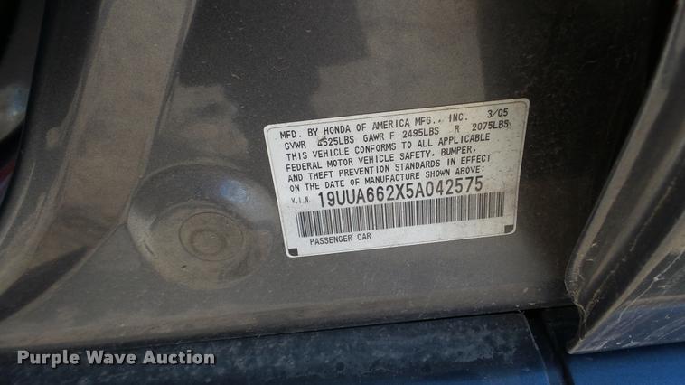 image for item DA2174 2005 Acura TL