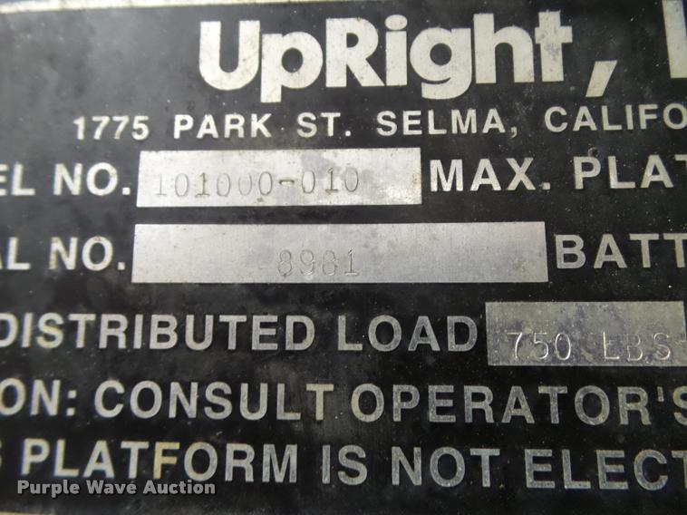 image for item BZ9973 Up Right SL20 vertical lift