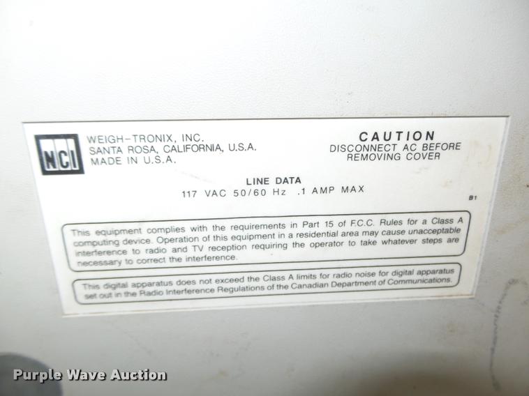 image for item CA9348 Weigh-Tronix scale