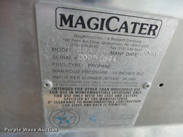 image for item CA9351 2005 MajiCater stainless steel grill