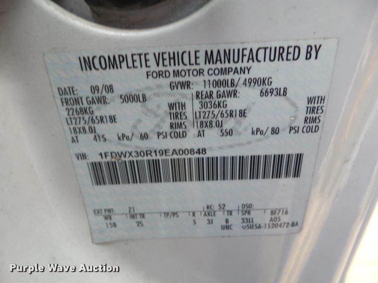 image for item DA5177 2009 Ford F350 Super Duty SuperCab pickup truck