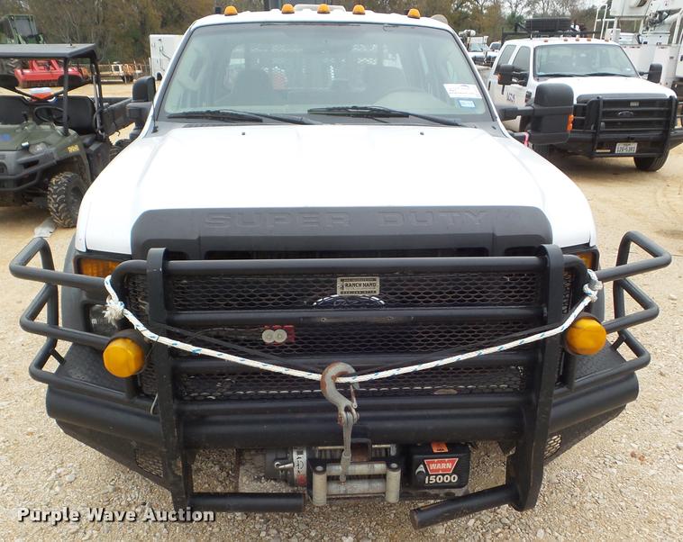 image for item DA5188 2008 Ford F450 Super Duty Crew Cab flatbed truck