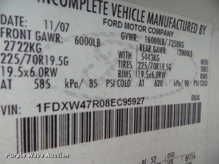 image for item DA5188 2008 Ford F450 Super Duty Crew Cab flatbed truck