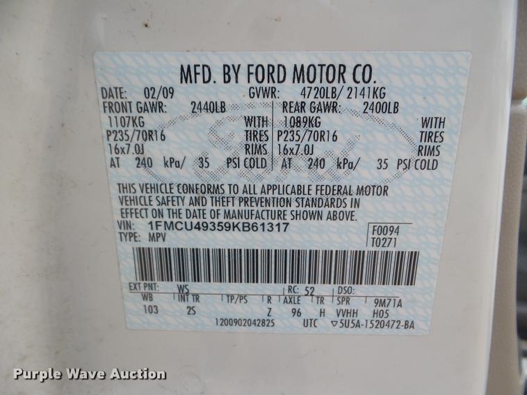image for item DA5190 2009 Ford Escape Hybrid SUV