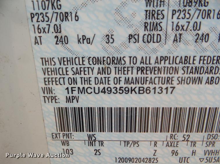 image for item DA5190 2009 Ford Escape Hybrid SUV