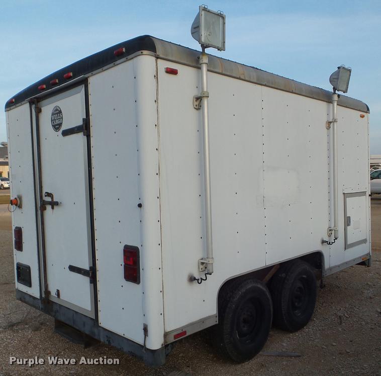 image for item DA5193 1990 Wells Cargo enclosed cargo trailer with generator