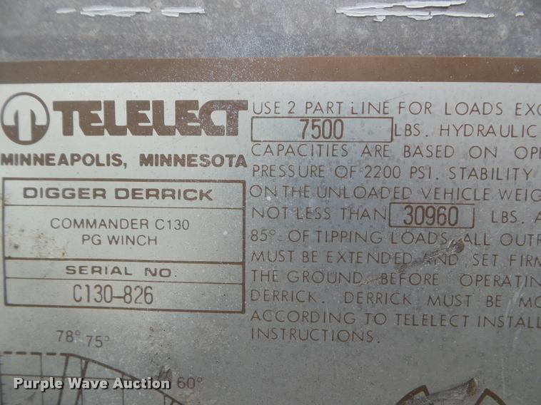 image for item DA5195 1995 GMC TopKick digger derrick truck