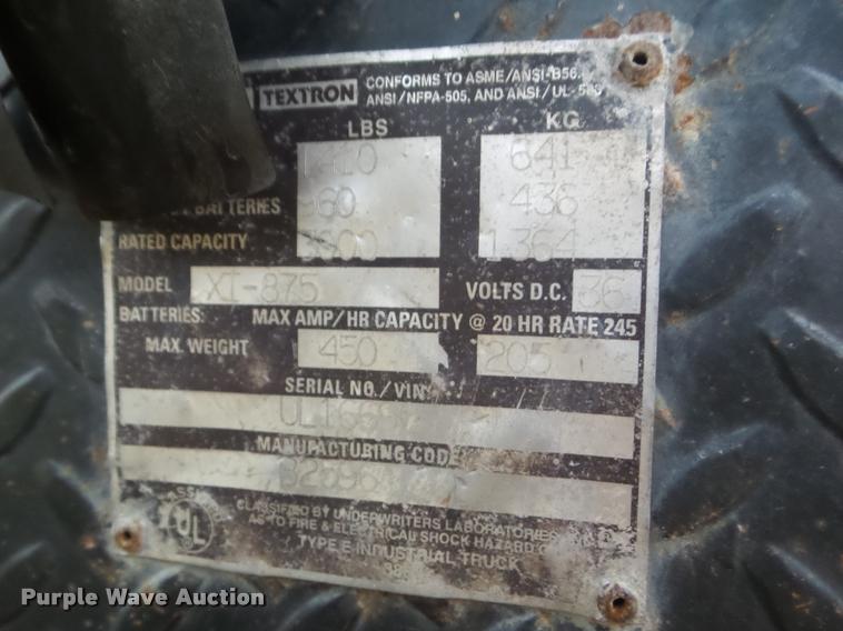 image for item DA5200 1995 Ez-go X1875 utility golf cart