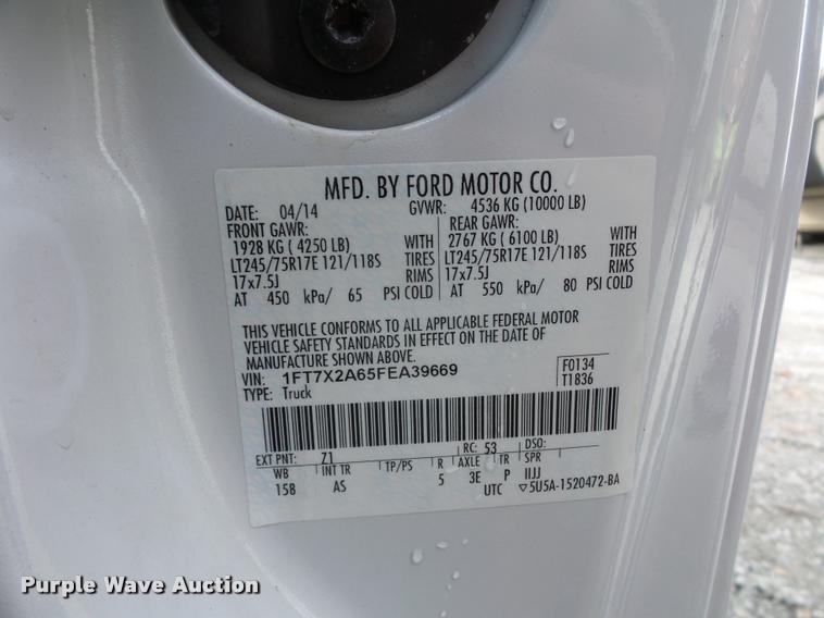 image for item DA5799 2015 Ford F250 Super Duty SuperCab pickup truck