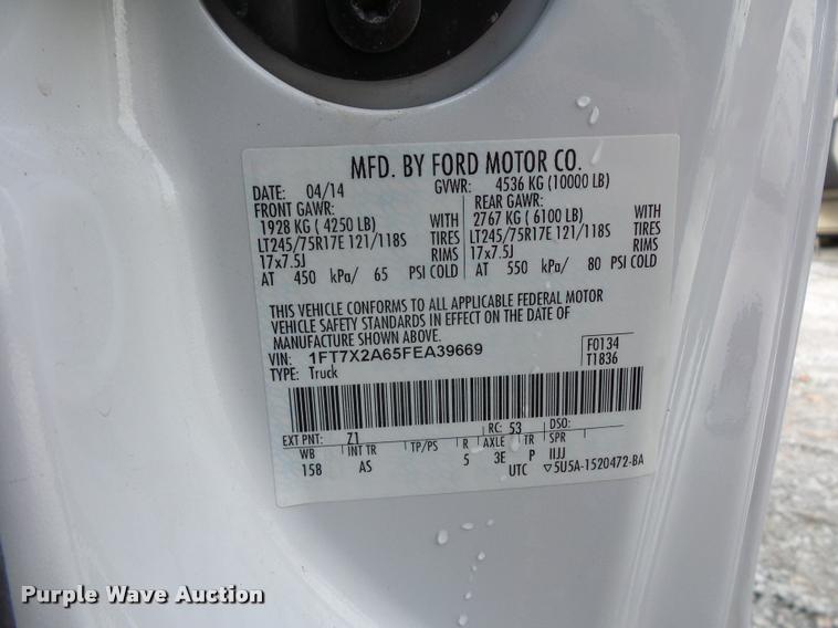 image for item DA5799 2015 Ford F250 Super Duty SuperCab pickup truck