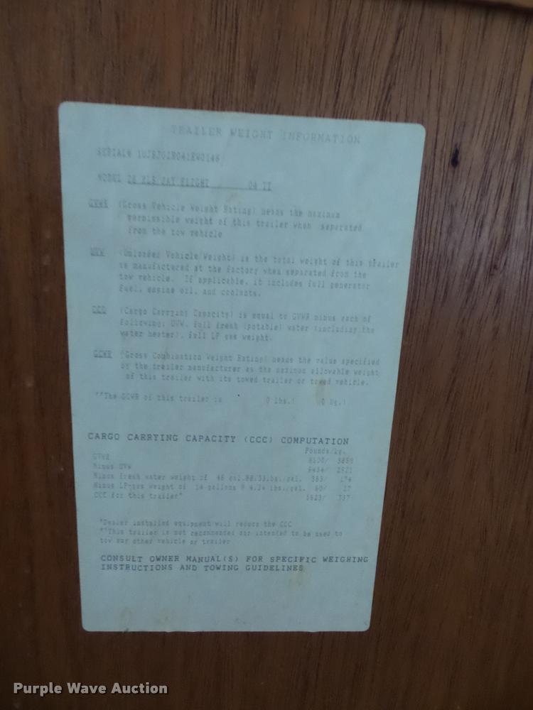 image for item DA5804 2004 Jayco Jayflight camper