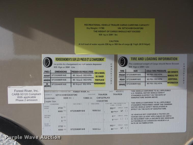 image for item DA5820 2013 Chaparral Signature camper