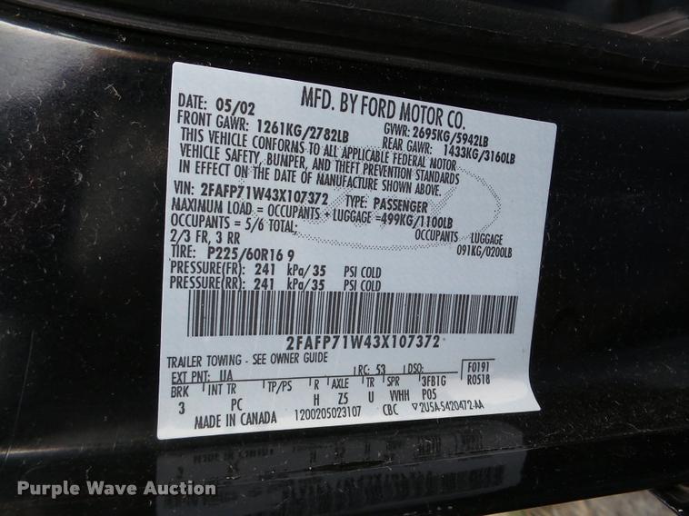 image for item DB5400 2003 Ford Crown Victoria Police Interceptor