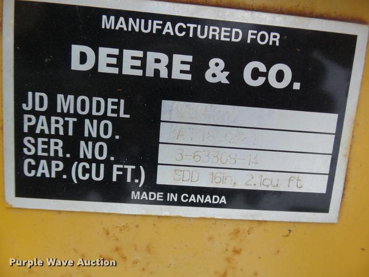 image for item DI9549 John Deere bucket