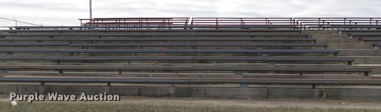 image for item F1756 (6) sections of steel covered bleachers