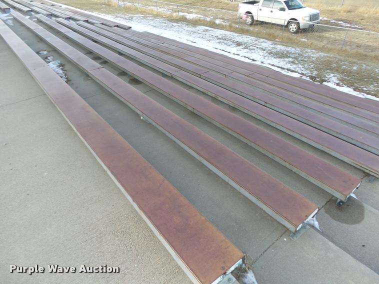 image for item F1756 (6) sections of steel covered bleachers