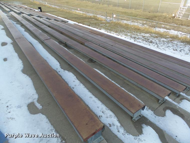 image for item F1756 (6) sections of steel covered bleachers