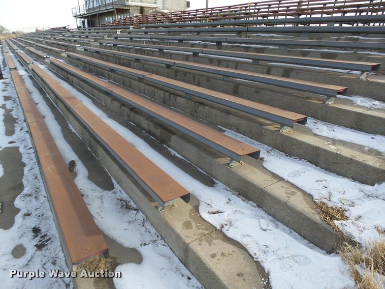 image for item F1756 (6) sections of steel covered bleachers