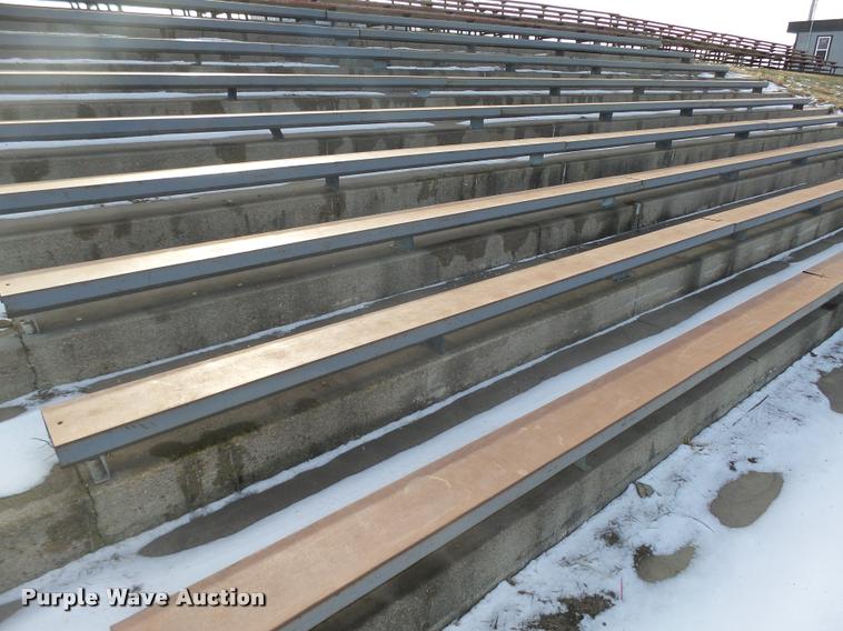 image for item F1756 (6) sections of steel covered bleachers