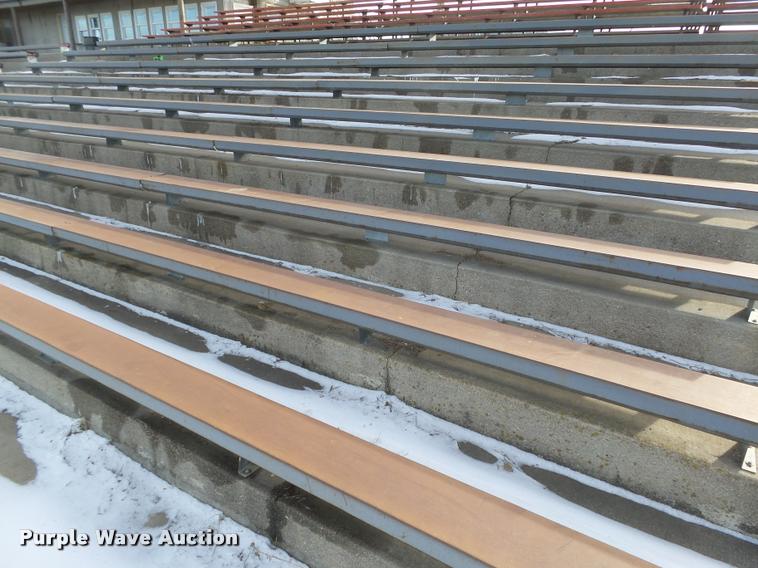 image for item F1756 (6) sections of steel covered bleachers