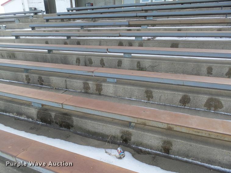 image for item F1756 (6) sections of steel covered bleachers