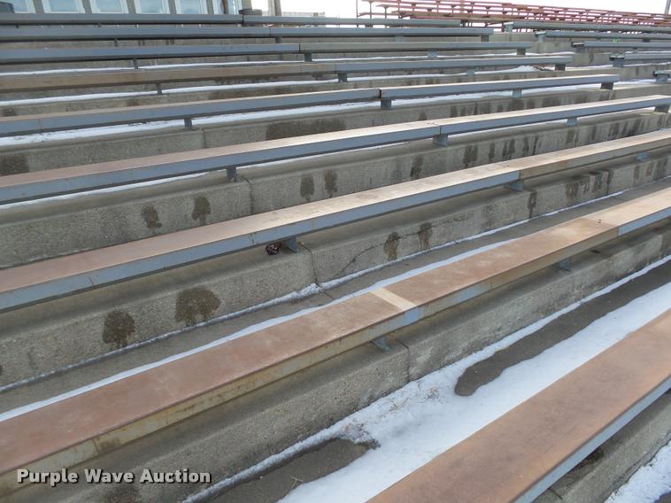 image for item F1756 (6) sections of steel covered bleachers