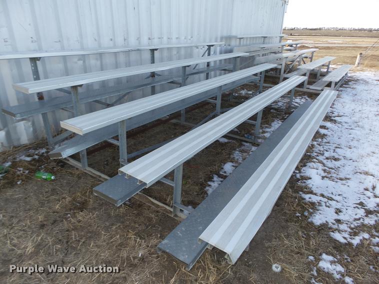 image for item F1759 (2) five tier aluminum bleachers