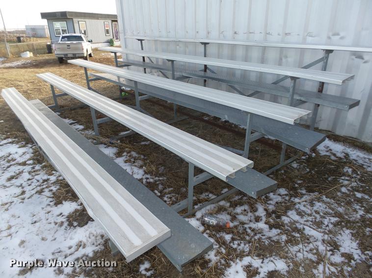 image for item F1759 (2) five tier aluminum bleachers