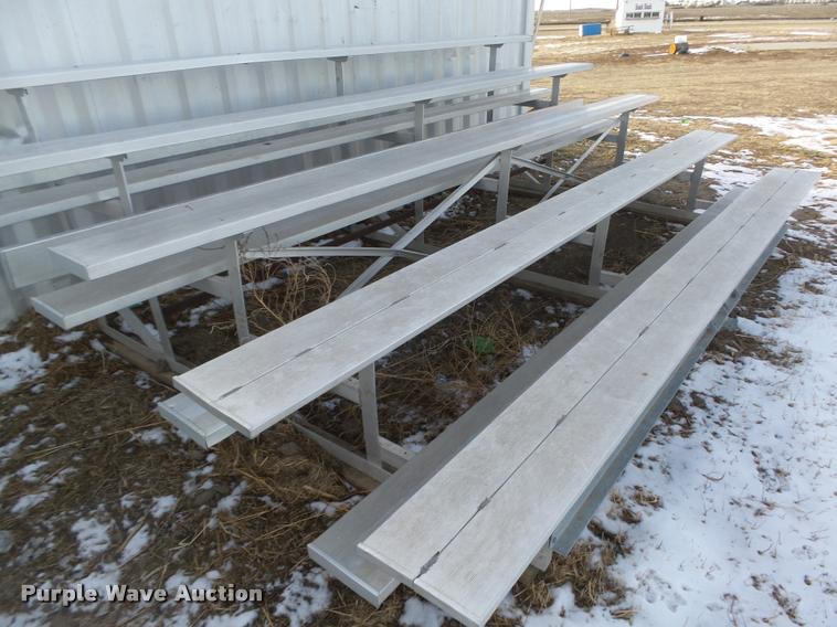 image for item F1759 (2) five tier aluminum bleachers
