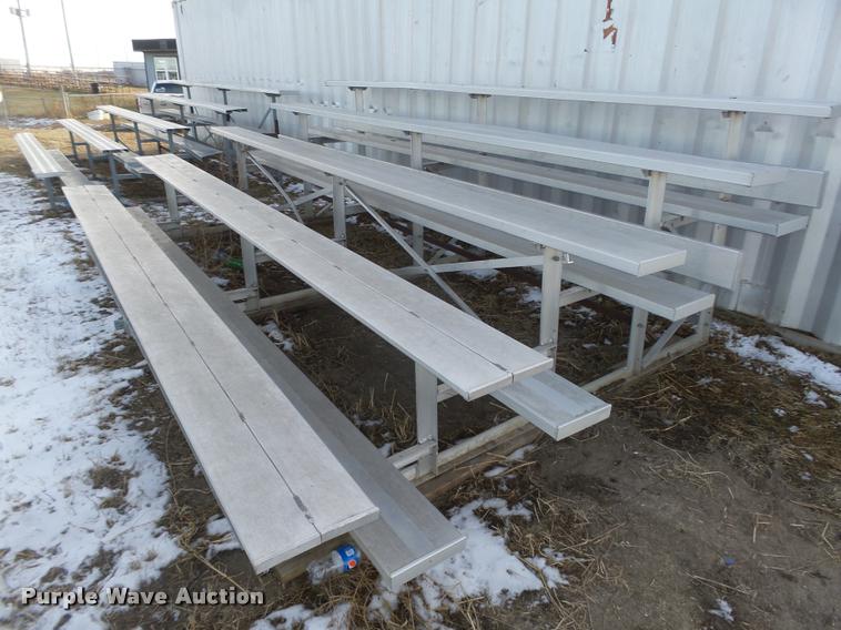 image for item F1759 (2) five tier aluminum bleachers