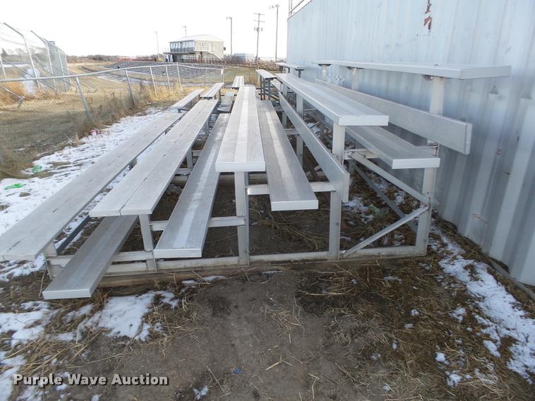 image for item F1759 (2) five tier aluminum bleachers