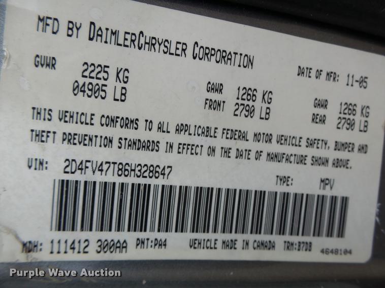 image for item K5629 2006 Dodge Magnum