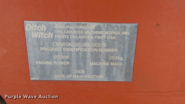 image for item BU9169 2008 Ditch Witch SK500 compact utility loader