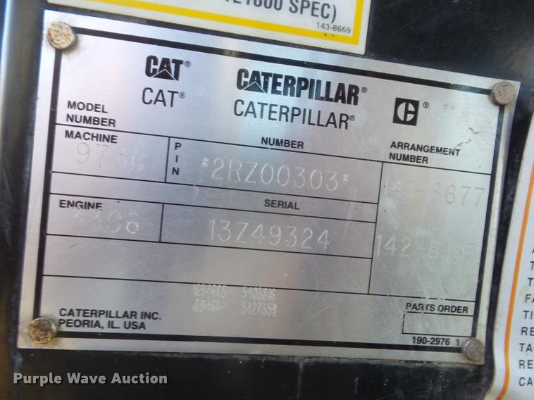 image for item DA5152 2001 Caterpillar 973C track loader
