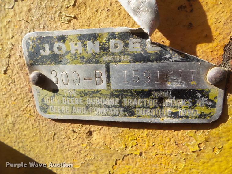 image for item DA5237 John Deere 300B backhoe